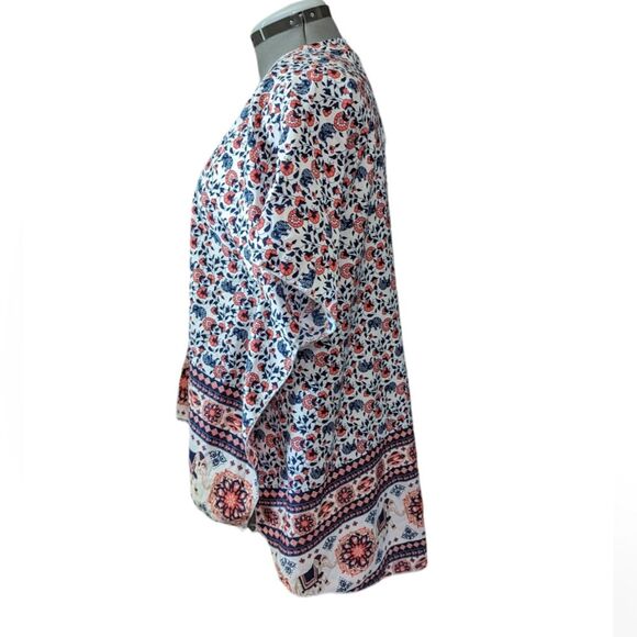 Live 4 Truth Floral Jacquard Elephant Kimono Coverup, Medium - Picture 4 of 7